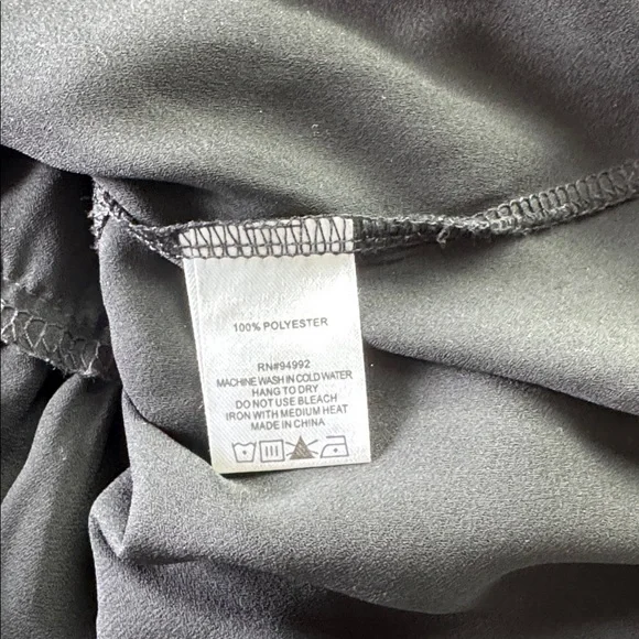 Patrizia Luca Milano Black Ruffled Blouse Size Medium - Picture 5 of 12